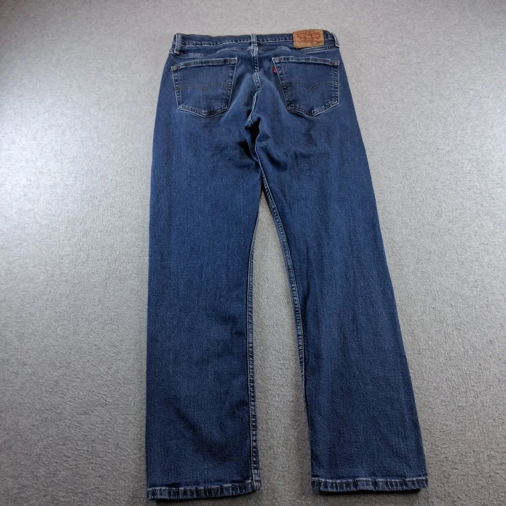 Levi's 505 Regular Fit‎ Jeans 34x32 Blue Denim Straight Leg Stretch 00505-2244